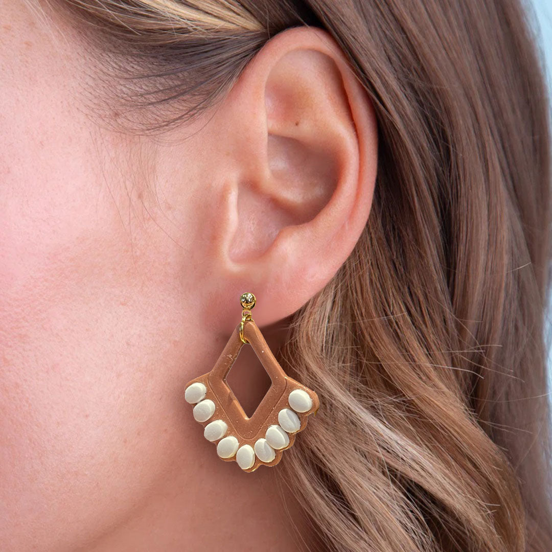 Southwestern Style Terracotta Dangle Earrings