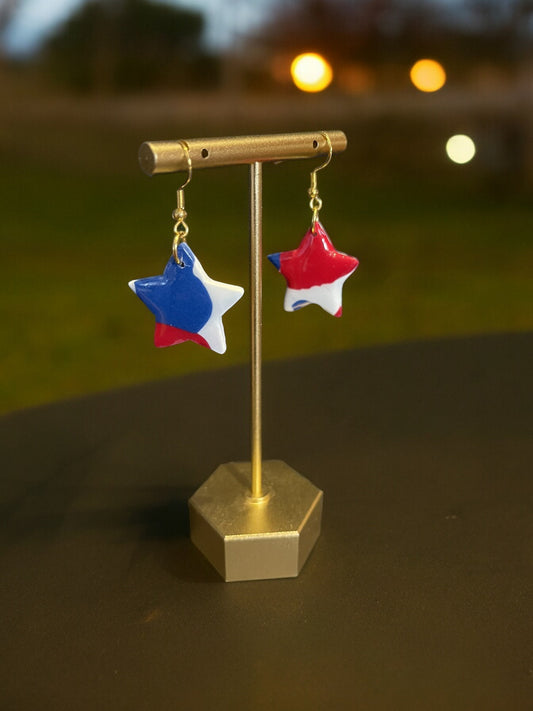 4th of July Star Earrings